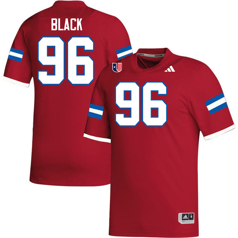 West Georgia Wolves #96 Leslie Black College Football Jerseys,Uniforms-Red